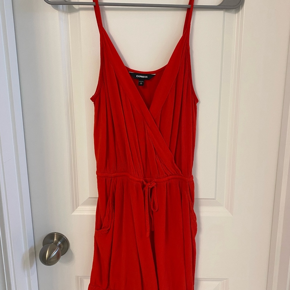 Red Orange Romper